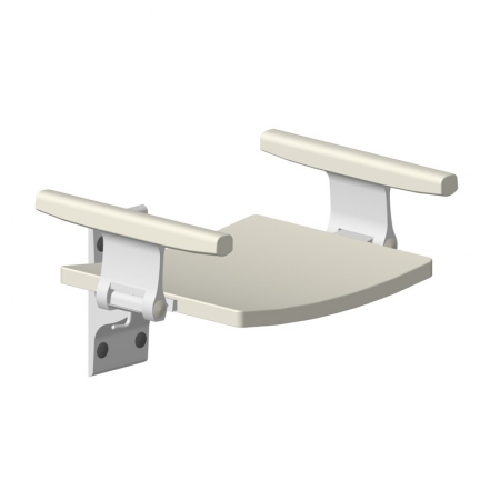 Fixed shower seat with arms
