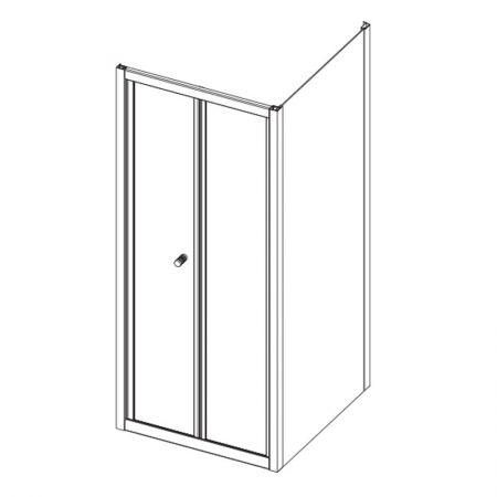 bi fold shower door with side panel