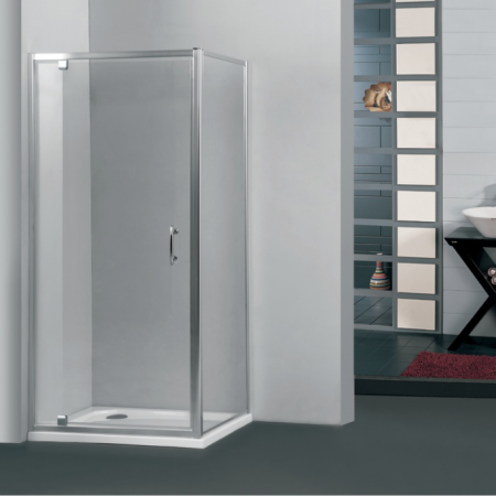 shower screens pivot door with fixed panel